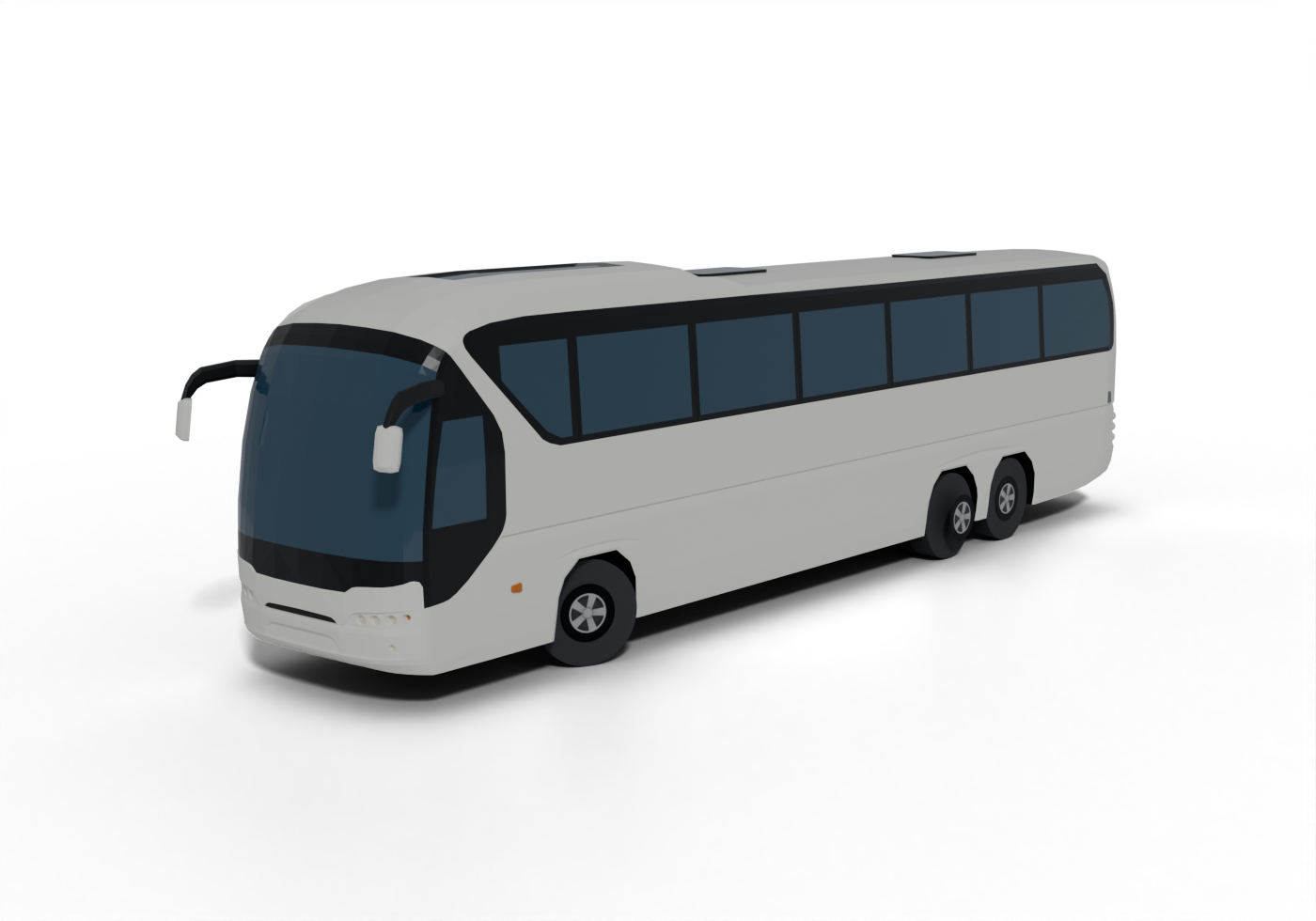 Low-poly touring coach