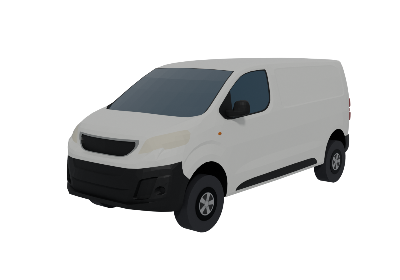 Low-poly panel van