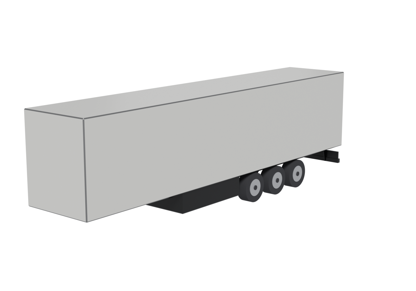 Low-poly box trailer