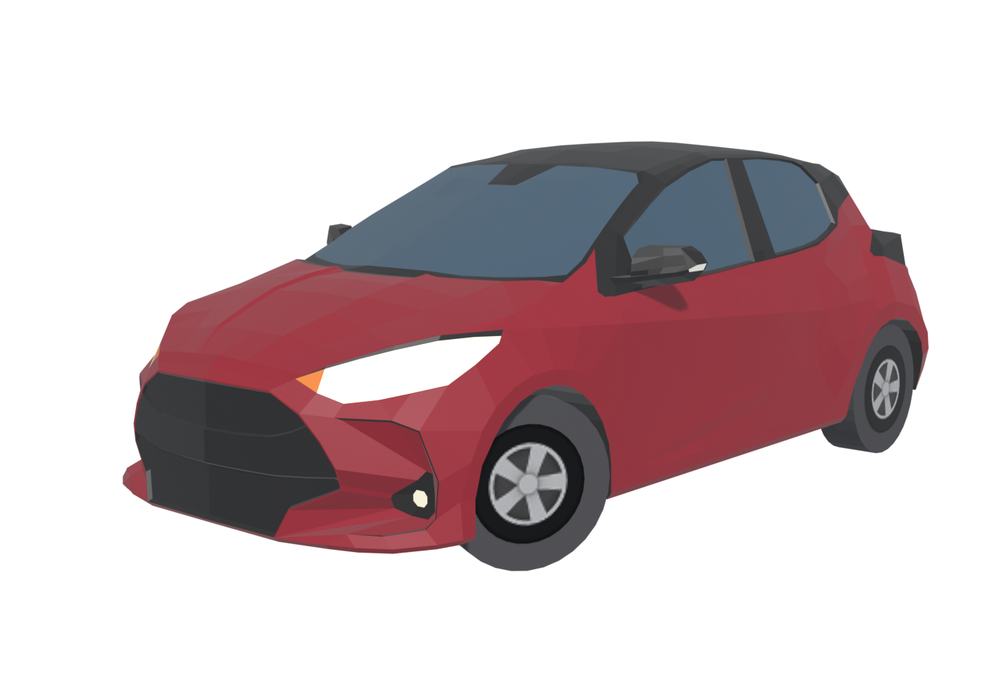 Low-poly city hatch
